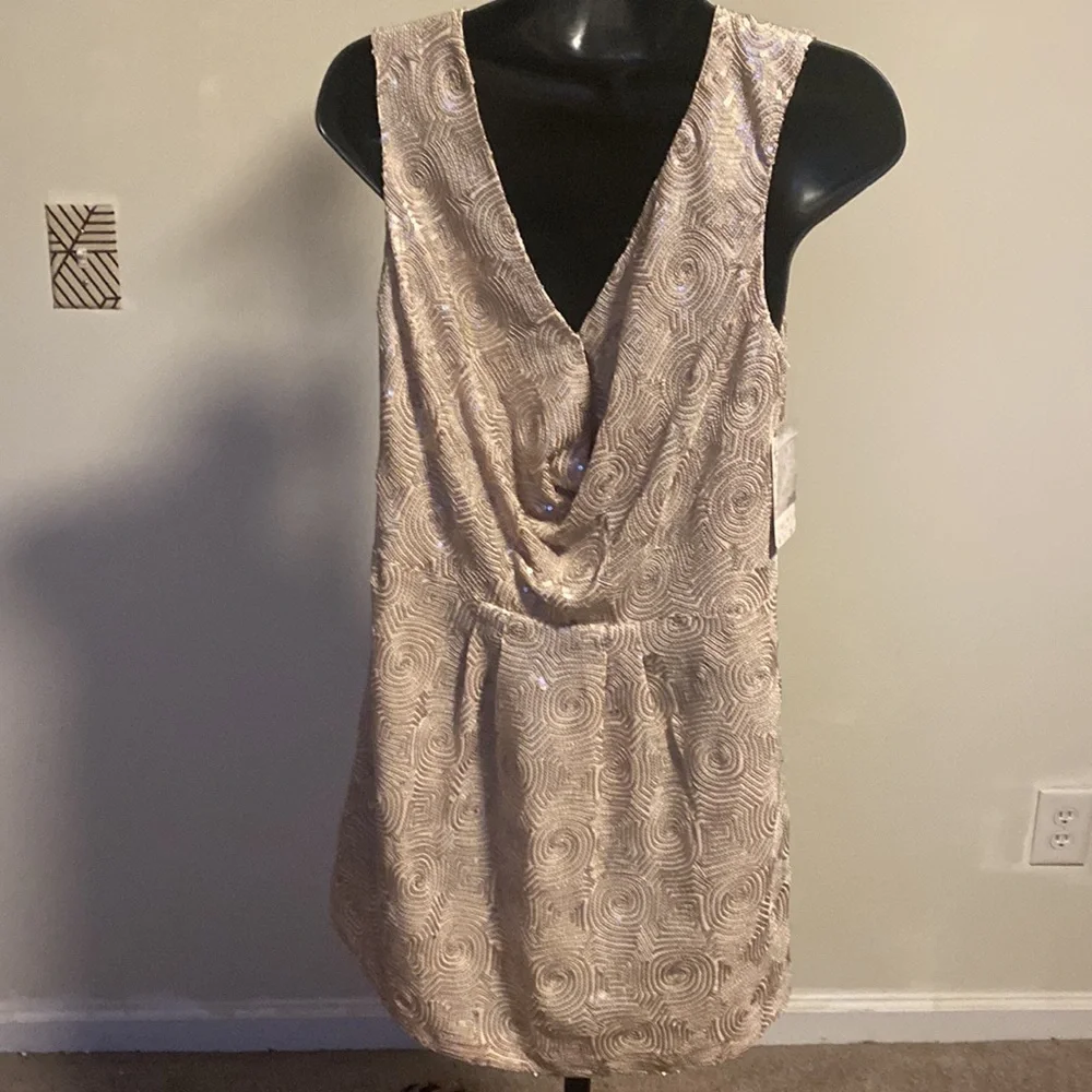NWT FREE PEOPLE  Paris Rock Sequin French ROSE DRESS